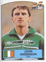 Sticker JOHN ANDERSON - UEFA Euro West Germany 1988 - Panini