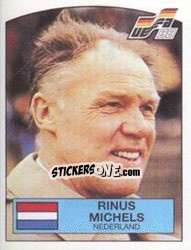 Sticker Rinus Michels - UEFA Euro West Germany 1988 - Panini