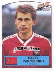 Sticker PAVEL YAKOVENKO - UEFA Euro West Germany 1988 - Panini