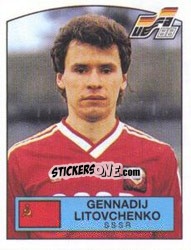 Sticker GENNADI LITOVCHENKO - UEFA Euro West Germany 1988 - Panini