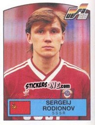 Sticker SERGEI RODIONOV - UEFA Euro West Germany 1988 - Panini