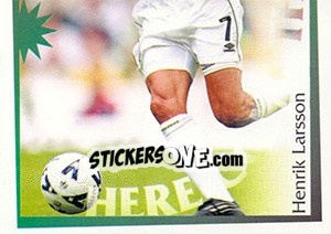 Sticker Henrik Larsson in action