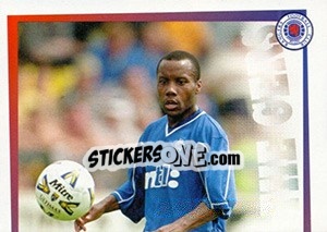 Sticker Rod Wallace in action - Rangers Fc 2000-2001 n. 80 - Panini