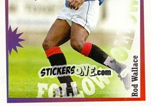 Figurina Rod Wallace in action - Rangers Fc 2000-2001 - Panini