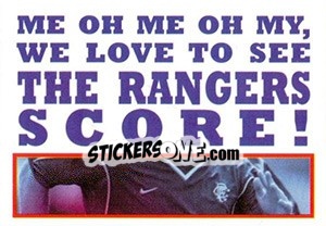 Sticker ...The Rangers Score! - Rangers Fc 2000-2001 - Panini