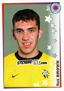 Sticker Mark Brown - Rangers Fc 2000-2001 n. 177 - Panini