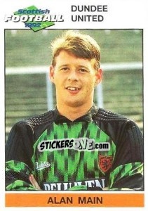 Figurina Alan Main - Scottish Football 1991-1992 n. 38 - Panini