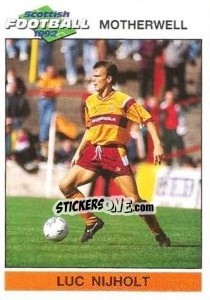 Sticker Luc Nijholt - Scottish Football 1991-1992 - Panini