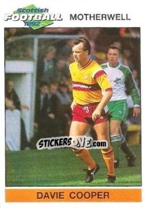 Sticker Davie Cooper - Scottish Football 1991-1992 n. 104 - Panini