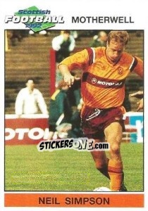 Sticker Neil Simpson - Scottish Football 1991-1992 n. 108 - Panini