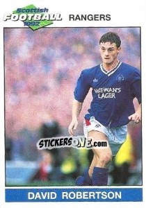 Sticker David Robertson - Scottish Football 1991-1992 n. 113 - Panini