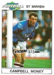 Sticker Campbell Money - Scottish Football 1991-1992 n. 133 - Panini