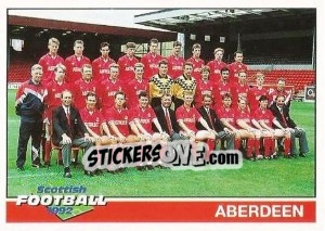 Cromo Squad (Aberdeen) - Scottish Football 1991-1992 - Panini