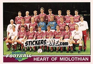 Cromo Squad (Heart of Midlothian) - Scottish Football 1991-1992 - Panini
