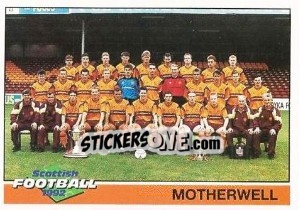 Cromo Squad (Motherwell) - Scottish Football 1991-1992 - Panini