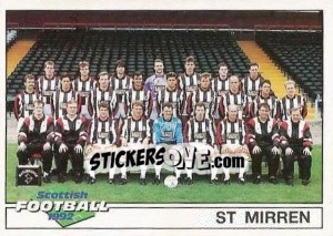 Figurina Squad (St Mirren) - Scottish Football 1991-1992 n. 156 - Panini