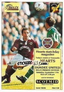 Figurina The Programme Cover - Scottish Premier Division 1994-1995 - Panini