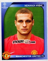 Sticker Nemanja Vidic - UEFA Champions League 2008-2009 n. 14 - Panini