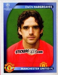 Sticker Owen Hargreaves - UEFA Champions League 2008-2009 n. 16 - Panini