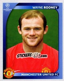 Sticker Wayne Rooney - UEFA Champions League 2008-2009 n. 24 - Panini