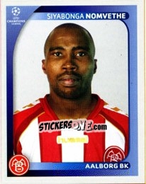 Cromo Siyabonga Nomvethe - UEFA Champions League 2008-2009 - Panini