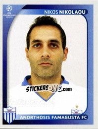 Sticker Nikos Nikolaou - UEFA Champions League 2008-2009 - Panini