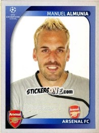 Sticker Manuel Almunia - UEFA Champions League 2008-2009 n. 61 - Panini