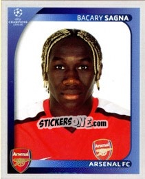 Sticker Bacary Sagna - UEFA Champions League 2008-2009 n. 65 - Panini