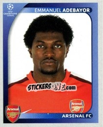 Sticker Emmanuel Adebayor - UEFA Champions League 2008-2009 n. 76 - Panini