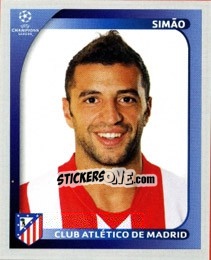 Sticker Simão - UEFA Champions League 2008-2009 n. 89 - Panini