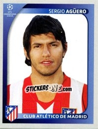 Sticker Sergio Agüero - UEFA Champions League 2008-2009 n. 91 - Panini