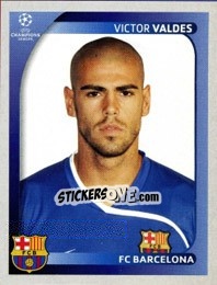 Sticker Victor Valdes - UEFA Champions League 2008-2009 n. 95 - Panini