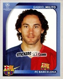 Figurina Gabriel Milito - UEFA Champions League 2008-2009 - Panini