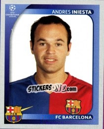 Sticker Andres Iniesta - UEFA Champions League 2008-2009 n. 106 - Panini