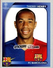 Sticker Thierry Henry - UEFA Champions League 2008-2009 n. 108 - Panini