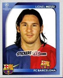 Sticker Lionel Messi - UEFA Champions League 2008-2009 n. 109 - Panini