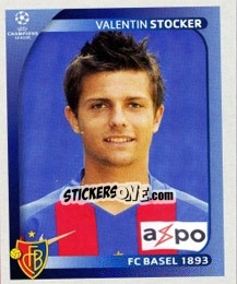 Sticker Valentin Stocker - UEFA Champions League 2008-2009 n. 123 - Panini