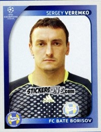 Sticker Sergey Veremko - UEFA Champions League 2008-2009 - Panini