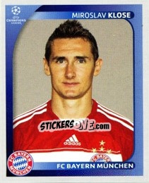 Sticker Miroslav Klose - UEFA Champions League 2008-2009 n. 160 - Panini