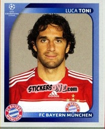 Sticker Luca Toni - UEFA Champions League 2008-2009 n. 161 - Panini