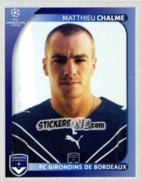 Sticker Matthieu Chalme - UEFA Champions League 2008-2009 n. 166 - Panini