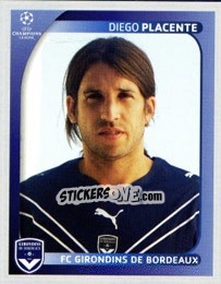 Sticker Diego Placente - UEFA Champions League 2008-2009 n. 168 - Panini