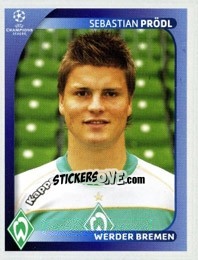 Sticker Sebastian Prödl - UEFA Champions League 2008-2009 n. 183 - Panini