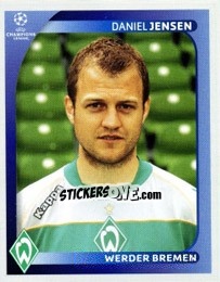 Cromo Daniel Jensen - UEFA Champions League 2008-2009 n. 189 - Panini