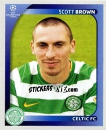 Sticker Scott Brown - UEFA Champions League 2008-2009 n. 206 - Panini