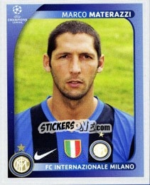 Sticker Marco Materazzi - UEFA Champions League 2008-2009 n. 301 - Panini