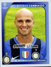 Sticker Esteban Cambiasso - UEFA Champions League 2008-2009 n. 306 - Panini