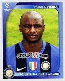 Figurina Patrick Vieira - UEFA Champions League 2008-2009 - Panini