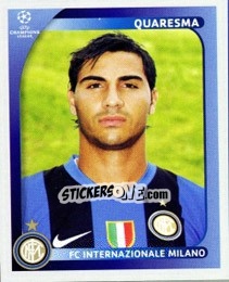 Sticker Quaresma - UEFA Champions League 2008-2009 n. 311 - Panini