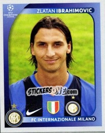 Sticker Zlatan Ibrahimovic - UEFA Champions League 2008-2009 n. 313 - Panini